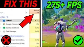 How To Fix 100% CPU Usage in Fortnite Chapter 2 ~ Season 7 | CPU Bottleneck Fix ~ Fortnite FPS Boost