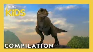 Dino Road Trip 🦖🚙 | 10 Minutes | Nat Geo Kids Compilation | 