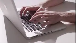 Typing on Laptop
