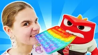 Поп Ит против Гнева! Сможет ли антистресс успокоить героя? Игрушки из мультфильма Головоломка