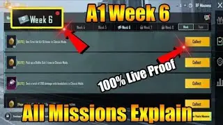 BGMI A1 Week 6 Missions Explain | Royale Pass Roaring Rampage Week 6 All Mission Explain