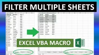 Consolidate Filtered Data From Multiple Sheets Excel VBA Macro