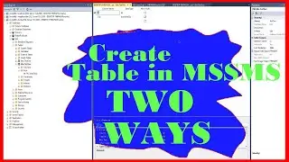 When you want to create table in MSSMS on two ways