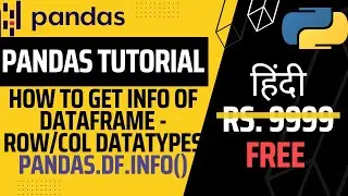 pandas.df.info() function | how to get data frame information | pandas tutorial in Hindi