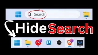 How To Hide SEARCH Bar In Windows 11