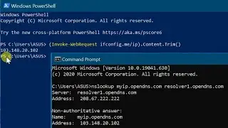 How to Get External IP address from command-line [PowerShell and CMD] in Window 10