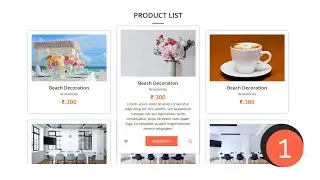 How to create  Product List using CSS and Html Bootstrap 4 | Product List mouse hover effect part 1