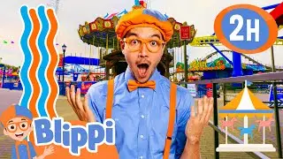 🎡Blippi Explores FunSpot Amusement Park 🎡 | Blippi | Educational Kids Videos | Moonbug Kids