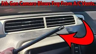 Easy Fix Camaro A/C Blows Cold then Starts Blowing Fog or Smoke From Vents then Stops Blowing.