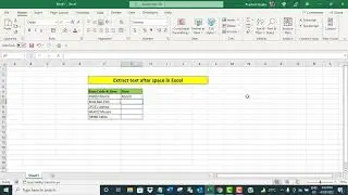 Extract text after space in Excel