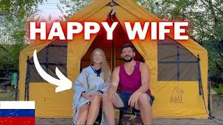 Russian Camping With Inflatable Tent | Lake Baikal