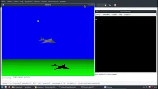 GLUT OpenGL LUBUNTU Shadow Jet