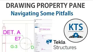 Tekla Structures 2023 - Drawing Property Pane Issues