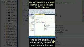 how to get list of all stored procedure name and created date