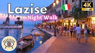 Noches Mágicas en Lazise, Italia 4k UHD 60 fps 👗🥂 Descubre el Encanto del Lago di Garda