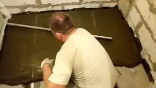 СТЯЖКА ПОЛА В САНУЗЛЕ И ВАННОЙ КОМНАТЕ! | МАКЕДОН