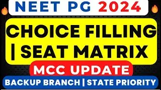 NEET PG 2024 LATEST NEWS | MCC CHOICE FILLING UPDATE | RESIGNATION | SEAT MATRIX | COUNSELLING 2024