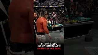 Cm Punk also Screwed Seth Rollins at money in the bank #wwe #mitb2024 #cmpunk #sethrollins