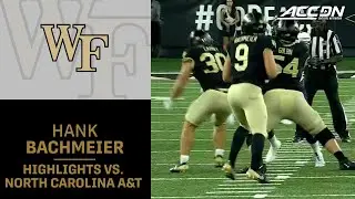 QB Hank Bachmeier Puts On A Show In Wake Forest Debut