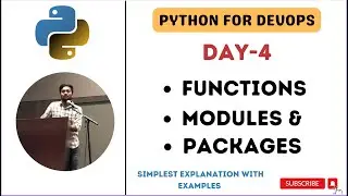 Day-4 | Functions, Modules and Packages | Most Simple Explanation #python  #abhishekveeramalla