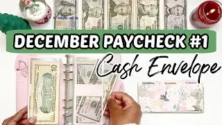 DECEMBER CASH ENVELOPE STUFFING | FULL-TIME BUDGET | PAYCHECK #1 | Budget With Me | MONETS MONEY