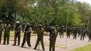 Kenya Protest : Happening Now in Zimerman Nairobi, Tight Security Officers everywhere.