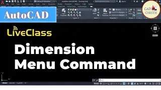 AutoCAD LIVE CLASS | DIMENSION MENU BASIC COMMAND