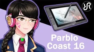 Parblo Coast16 unboxing, review, speedpaint of Overwatch D.VA, comparison, Back to school SALE