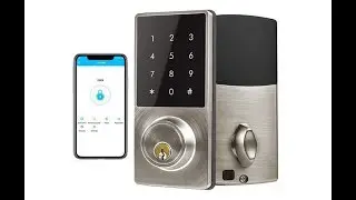 Smart Deadbolt Lock, LED Keypad Door Lock, Electronic Bluetooth Enabled APP, Digit Keyless Entry