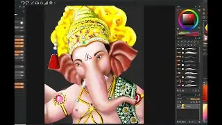 Digital Art  Painting Lord Ganesha - Paintstorm Studio  ( Digital Portraits)