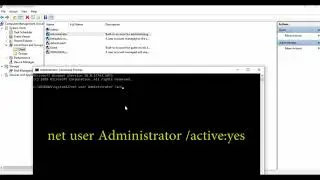 Enable Administrator Account using net user command