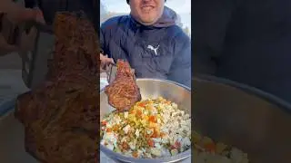 Рецепт САЛАТА ОЛИВЬЕ ( он же ГОРОШЕК) ПРИГОТОВЛЕННОГО НА ОТКРЫТОМ ОГНЕ в мангале🔥🔥🔥