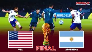 USA vs Argentina | FIFA World Cup 2022 Final | Match PES 2021 eFootball | Gameplay PC