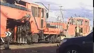 Путейская машина на  путях ООМТО-1 (Склад ГСМ ПТОЛ Входная) Зап.-Сиб. ж.д.
