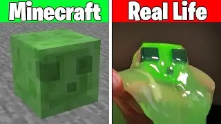 Realistic Minecraft | Real Life vs Minecraft | Realistic Slime, Water, Lava 