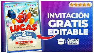 Invitacion de buscando a nemo