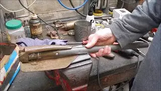 A simple metal lathe job to fix a folding camp shovel