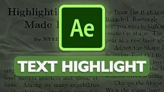 Text Highlight Effect In After Effects
