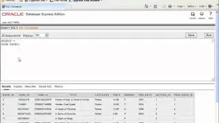 SQL with Oracle 10g XE - Using DELETE to Remove a Row from a Table