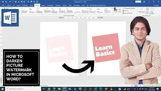 How to darken picture watermark in Microsoft word?