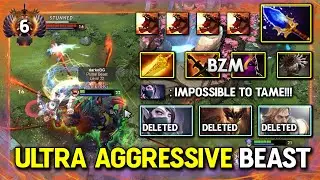 ULTRA AGGRESSIVE MID By Bzm Primal Beast Aghs Scepter + Radiance Build Trample Everything DotA 2