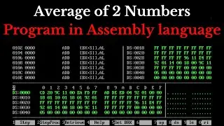 8086 Program to find AVERAGE of 2 numbers | Assembly Language Program | Average |