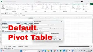 How to Change the Default Pivot Table Settings in Excel! Have Default Pivot Style! 