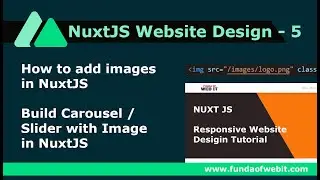 NuxtJS Website Design- 5: How to add images in NuxtJS | Build Carousel / Slider with Image in NuxtJS