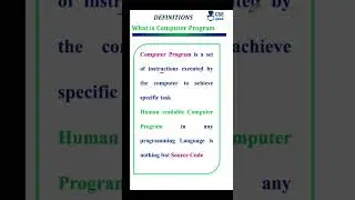 What is Computer Program? #cseguru #program #computerprogram #computer #programming #cseguru #shorts