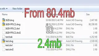 Easiest, fastest and 100% effective method to Reduce Large AutoCAD Drawing