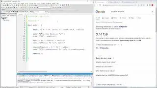 C Program - Calculate Area and Circumference of a Circle