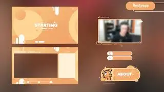 Orange Animated Twitch Pack | Rusteeze