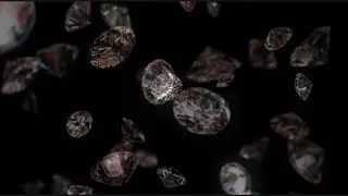 Animated falling diamond black background-Copyright Free