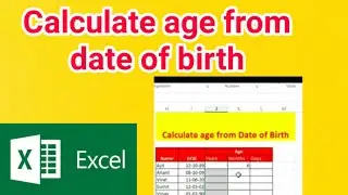 calculate age from date of birth in Excel